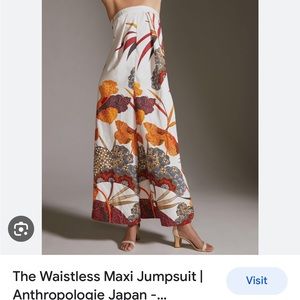 ISO anthropology waistless jumpsuit in 6/8